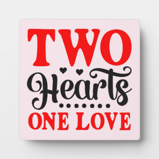 Twin Valentines- Two Hearts One Love  Plaque