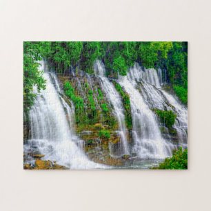 Twin Waterfalls Tennessee. Jigsaw Puzzle