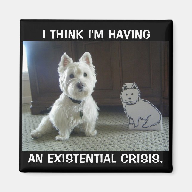 Twin Westies Photo Magnet (Front)