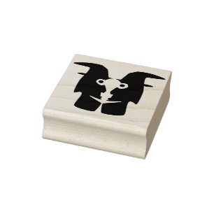 twin witches art stamp