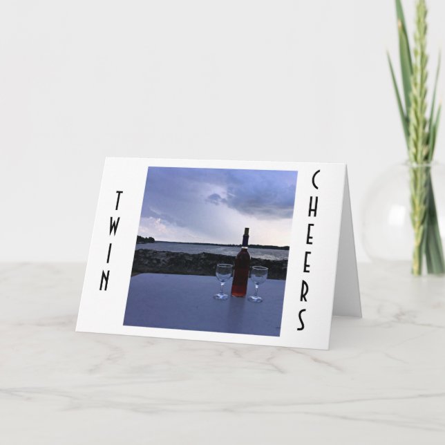 **TWIN** YOUR BIRTHDAY IS A DAY TO "PARTY" CARD (Front)