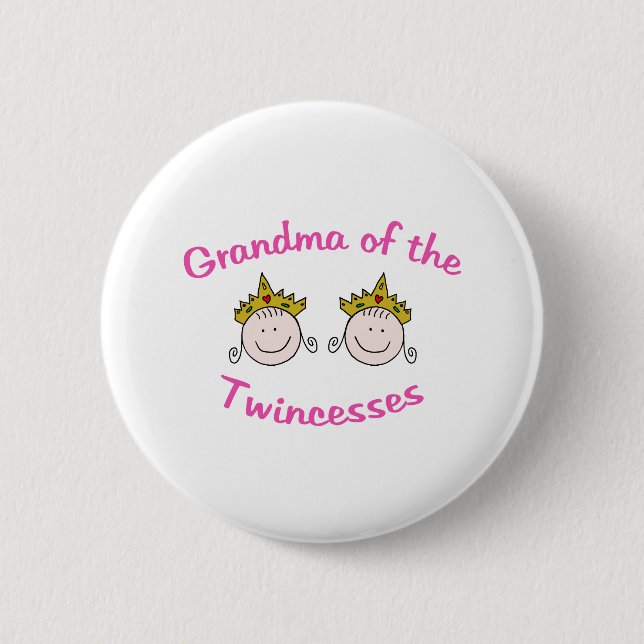 Twincess Grandma 2 Inch Round Button (Front)