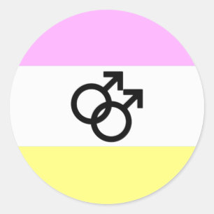 Twink Pride Flag Classic Round Sticker