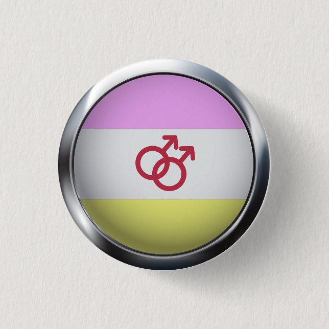 TWINK PRIDE MEDALLION 1 INCH ROUND BUTTON (Front)