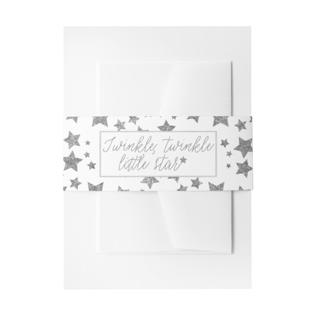 Twink, Twinkle Little Star Baby Shower Invitation Belly Band (Front Example)