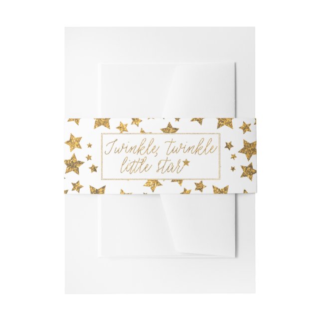 Twink, Twinkle Little Star Baby Shower Invitation Belly Band (Front Example)