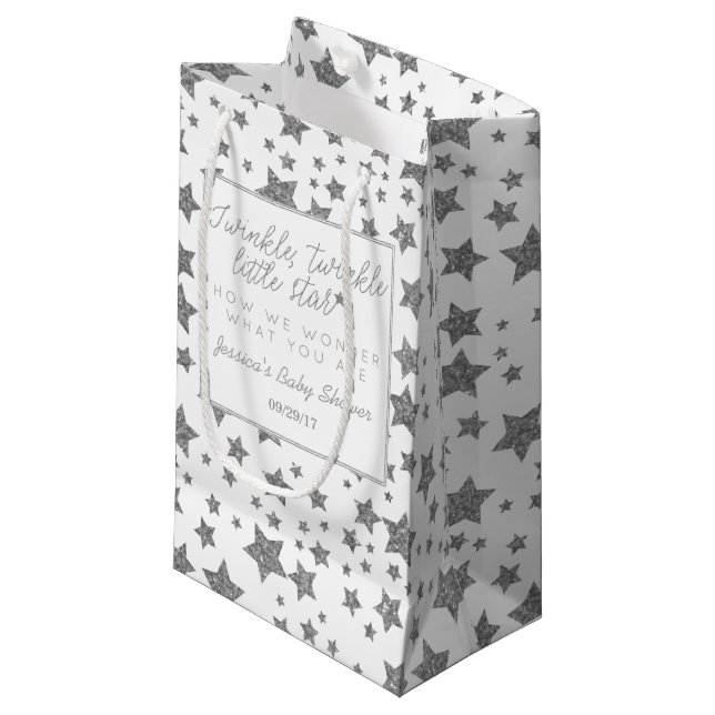 Twink, Twinkle Little Star Baby Shower Small Gift Bag (Front Angled)