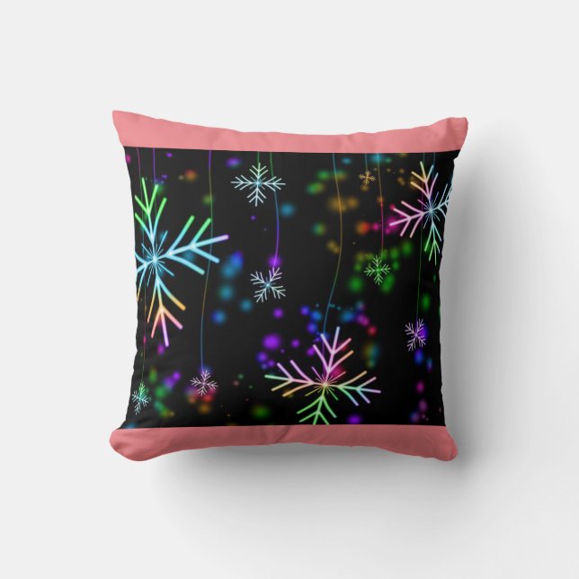 Twinking lights throw pillow. throw pillow (Front)