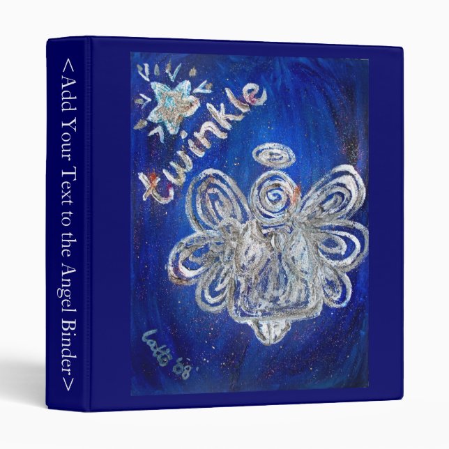 Twinkle Angel Art Binder Notebook (Front/Spine)