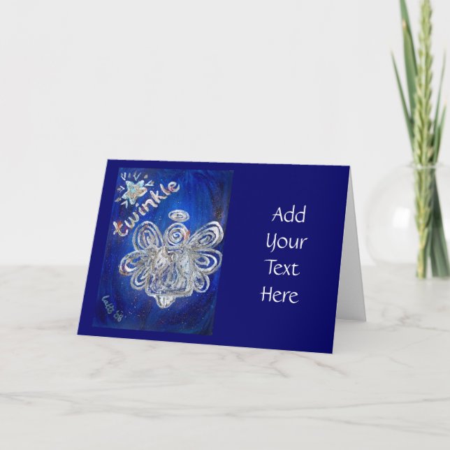 Twinkle Angel Greeting Card or Note Card (Front)