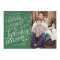Twinkle Green Script Holiday Photo Card