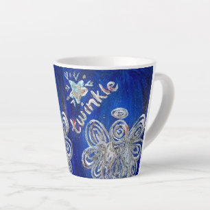 Twinkle Guardian Angel Custom Latte Mug Cup