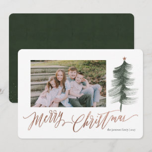 Twinkle & Joy Watercolor Photo Holiday Card