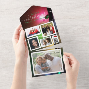 Twinkle light add your photos holiday card
