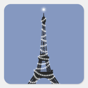 Twinkle Light Eiffel Tower Sticker - periwinkle