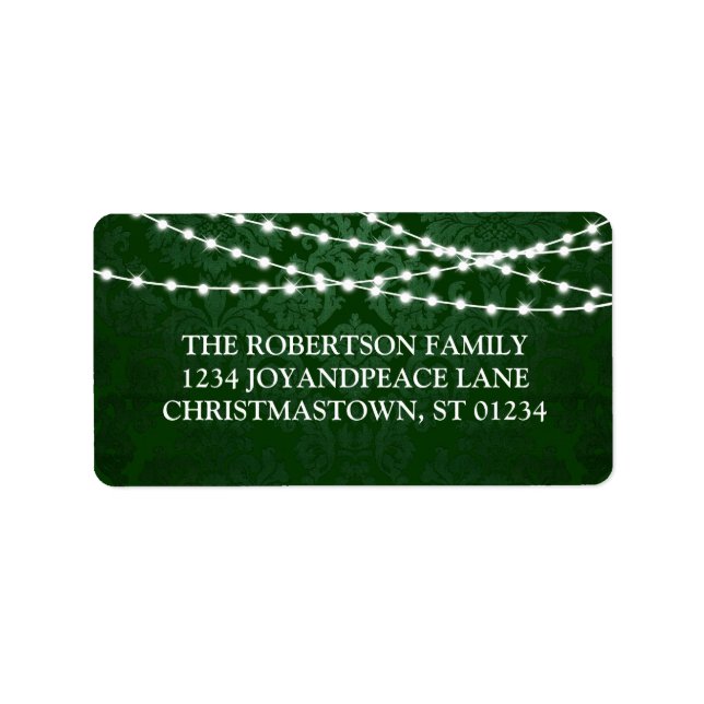 Twinkle Lights Christmas Address Labels (Front)