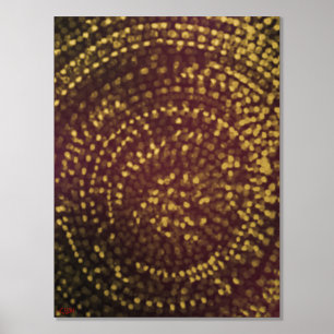 Twinkle Lights Gold Foil Print