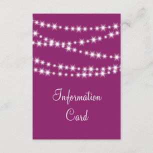 Twinkle Lights Information Card (magenta)