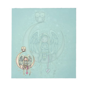 Twinkle Little Angel and Owl Illustrated Art Notepad