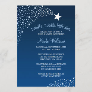 Twinkle Little Shooting Star Baby Shower Invitation