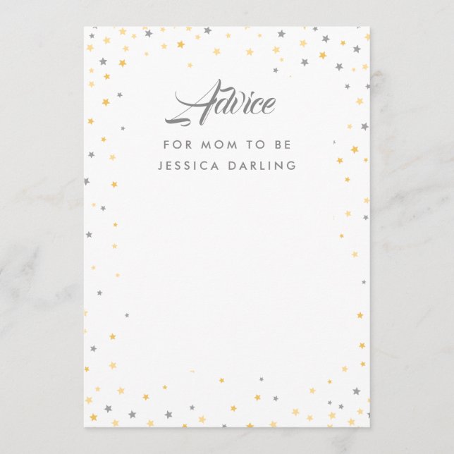 Twinkle Little Star Advice Card (Front)