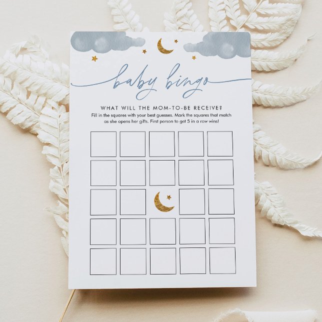 Twinkle Little Star Baby Shower Bingo Game Invitation (Creator Uploaded)