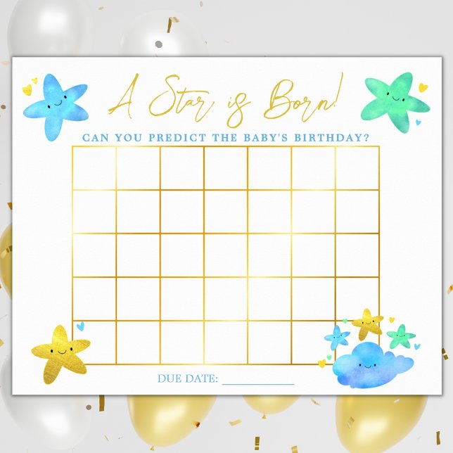Twinkle Little Star Baby Shower Birthday Guessing  Poster (Creator Uploaded)