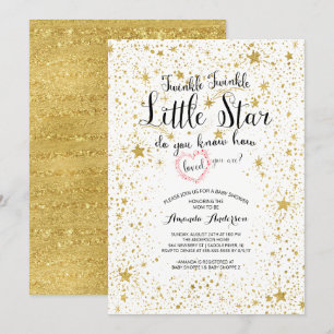 Twinkle Little Star Baby Shower Invitation