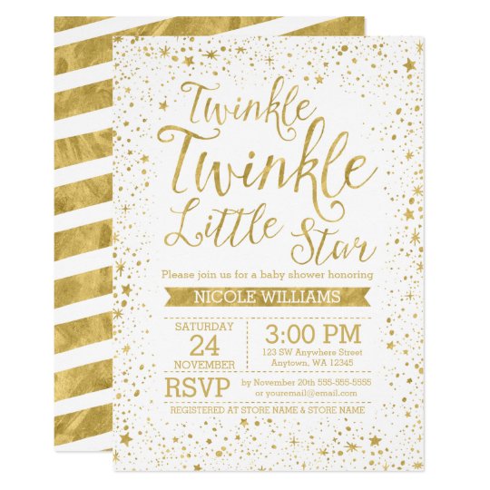 twinkle twinkle little star baby shower evite