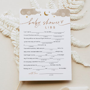 Twinkle Little Star Baby Shower Libs Game Card