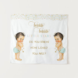 Twinkle Little Star Baby Twin Boys Tapestry