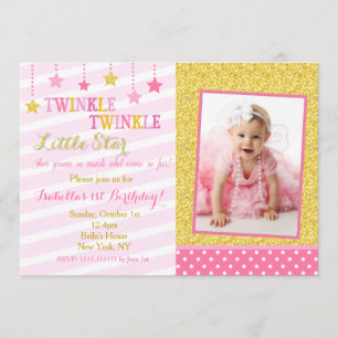 Twinkle Little Star Birthday Invitation