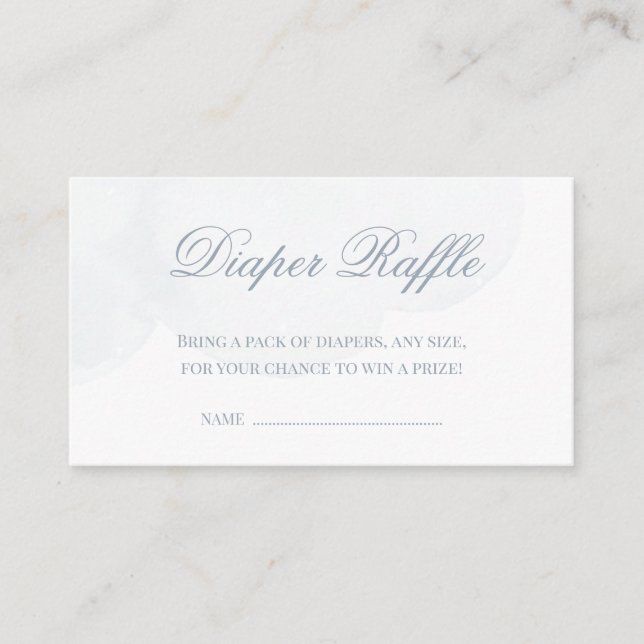  Twinkle Little Star Boy Baby Shower Diaper Raffle Enclosure Card (Front)