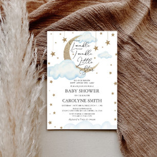 Twinkle Little Star Boy Baby Shower Invitation