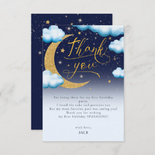Twinkle Little Star Boy First Birthday Thank You