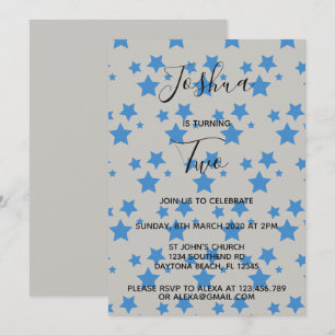 Twinkle Little Star Boy invitation d'anniversaire