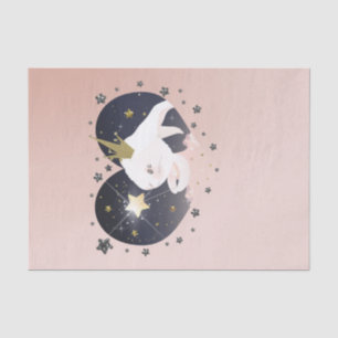 Twinkle Little Star Bunny Rabbit Peach Baby Shower Tissue Paper