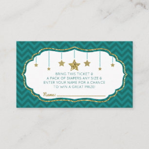 Twinkle Little Star Diaper Raffle Ticket Enclosure Card