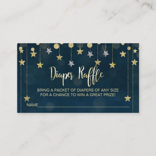 Twinkle little star diaper raffle ticket insert (Front)