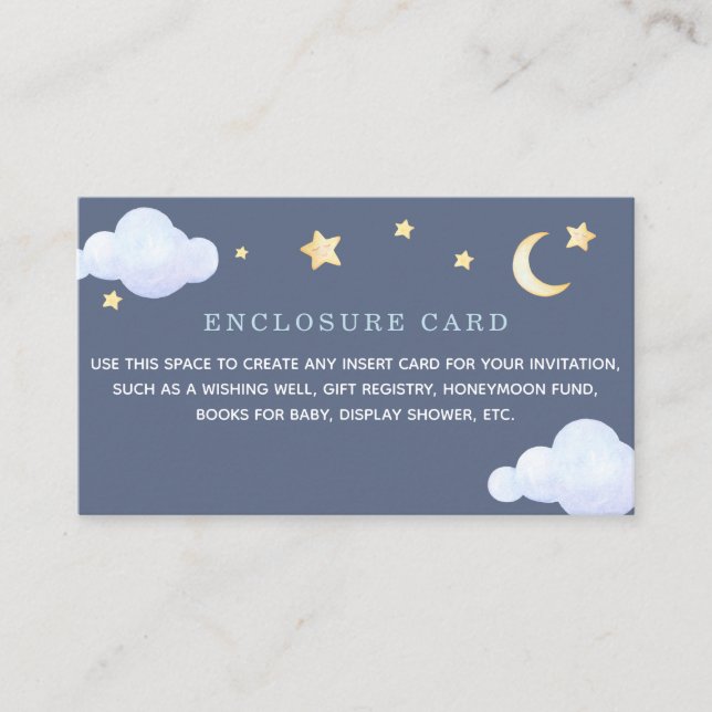 Twinkle Little Star Elephant Enclosure Card (Front)