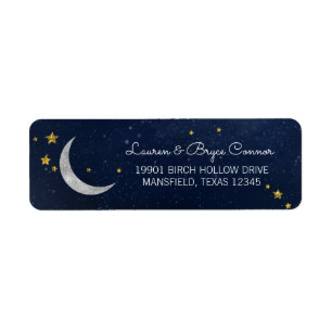 Twinkle Little Star Galaxy & Moon Return Address