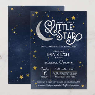 Twinkle Little Star Gender Neutral Baby Shower Invitation