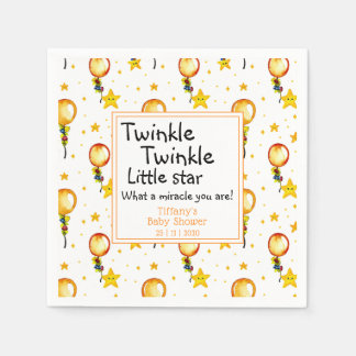 Twinkle Little Star Gender Neutral Baby Shower Napkin
