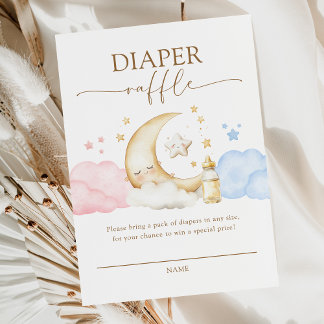 Twinkle Little Star Gender Reveal Diaper Raffle Enclosure Card