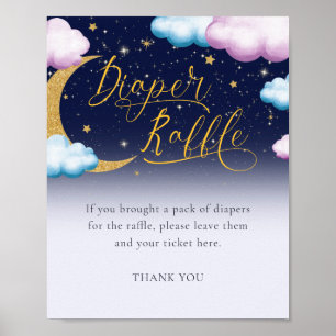 Twinkle Little Star Gender Reveal Diaper Raffle Poster