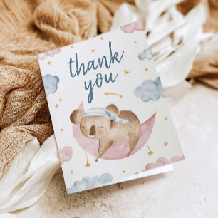 Twinkle Little Star Gender Reveal Thank You Card