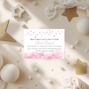 Twinkle Little Star Girl Book for Baby Shower Game Enclosure Card