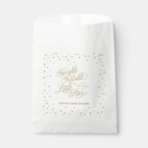 Twinkle Little Star Gold Baby Shower Favour Bag