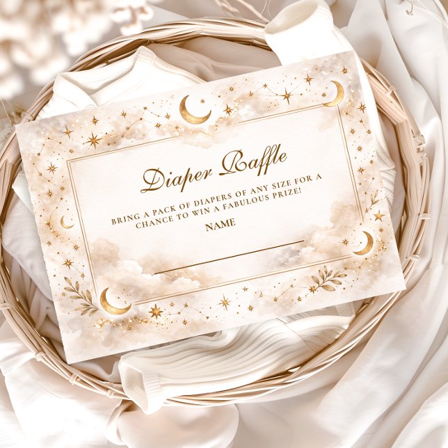 Twinkle Little Star Gold Diapper Raffle Enclosure Card (Creator Uploaded)
