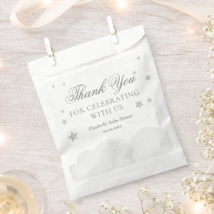 Twinkle Little Star Grey Baby Shower Favour Bag